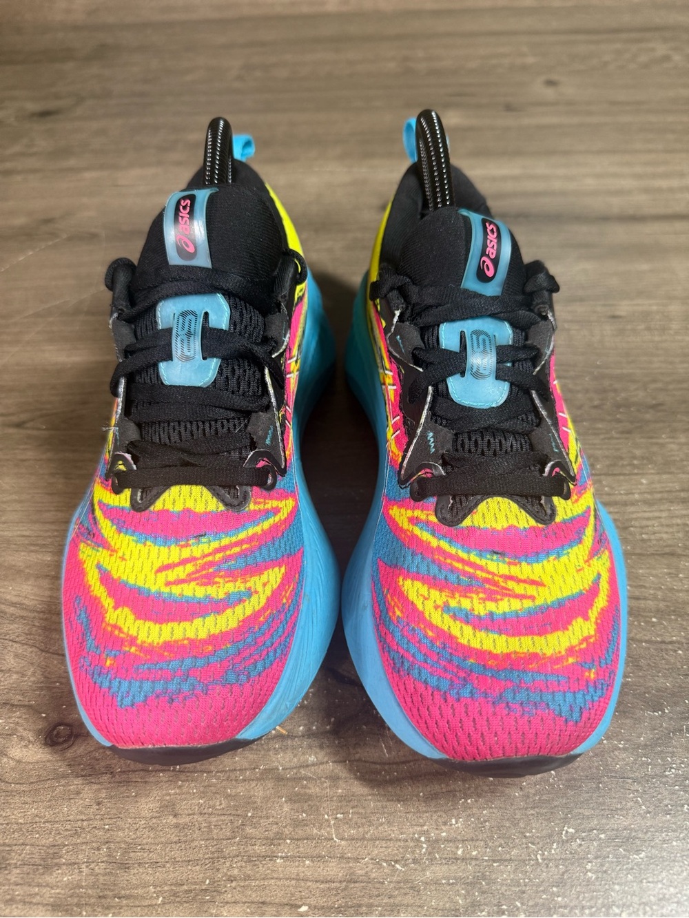 ASICS Gel Cumulus 25 Womens 8 Color Injection Pink Yellow Blue 1012B580-400 - Picture 6 of 9